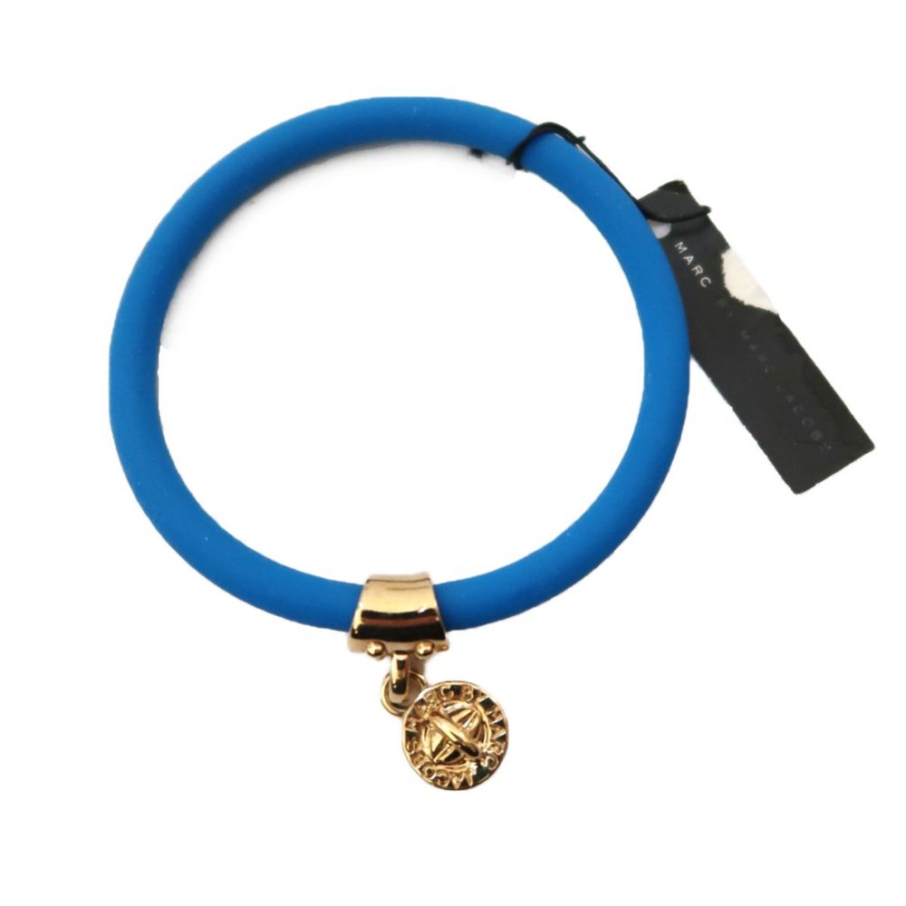 MARC MARC JACOBS Tubular rubber bracelet w charm NWT